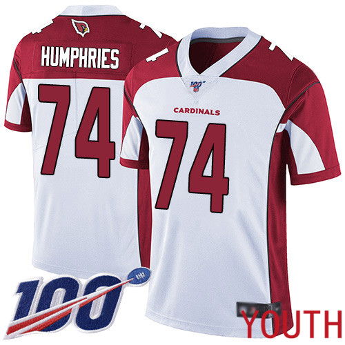 Arizona Cardinals Limited White Youth D.J. Humphries Road Jersey NFL Football #74 100th Season Vapor Untouchable->nfl t-shirts->Sports Accessory